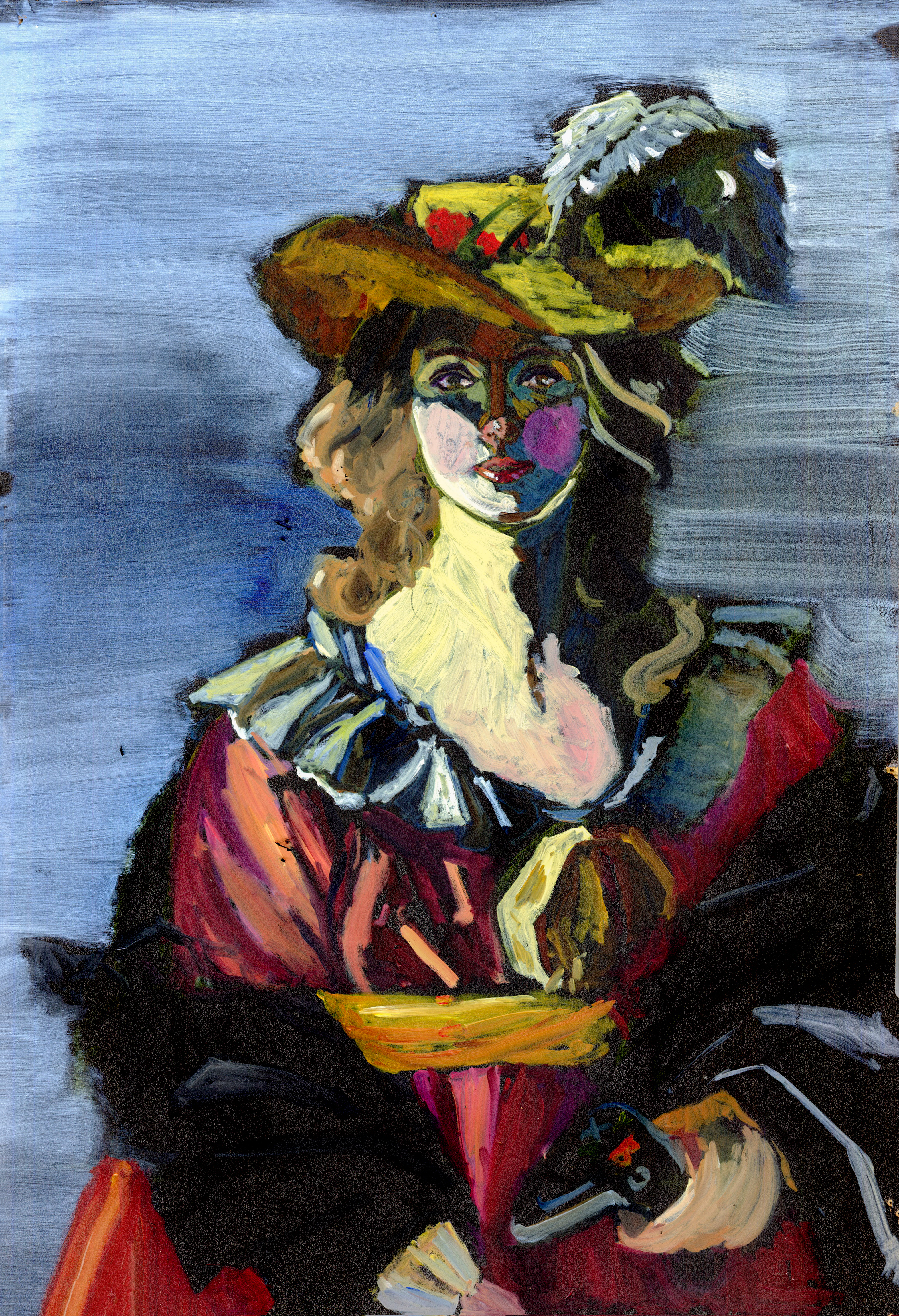 A portrait of a woman with a Joystick